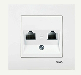 VİKO Karre Nümeris+Data Prizi (RJ11+RJ45)